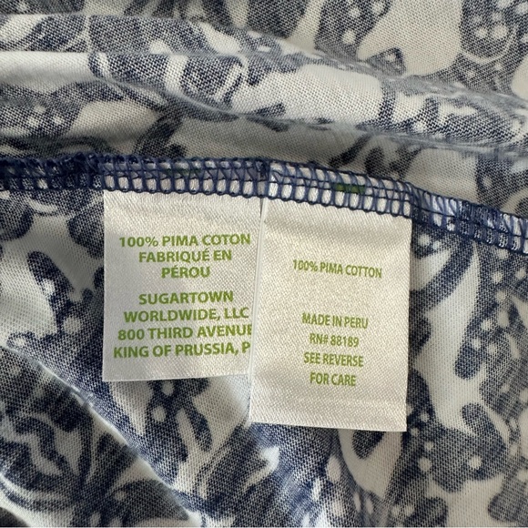 Lilly Pulitzer Krillin It Blue White Lobster Print Flounce Dress Womens Large - Picture 6 of 8